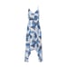 Slate & Willow Blue Tropical Leaf Print Handkerchief Hem Sleeveless Dress Size S