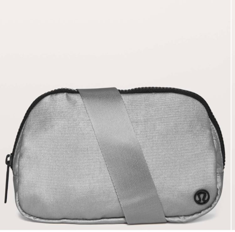 Rare! Lululemon OG silver belt bag, hollow logo! Hard to find color