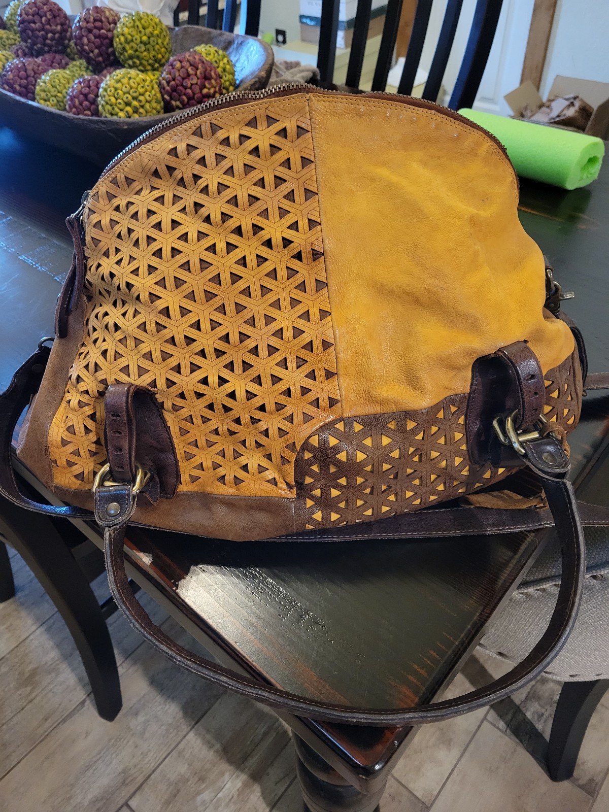 EUC A.S.98 Large Honey Brown Bag Purse