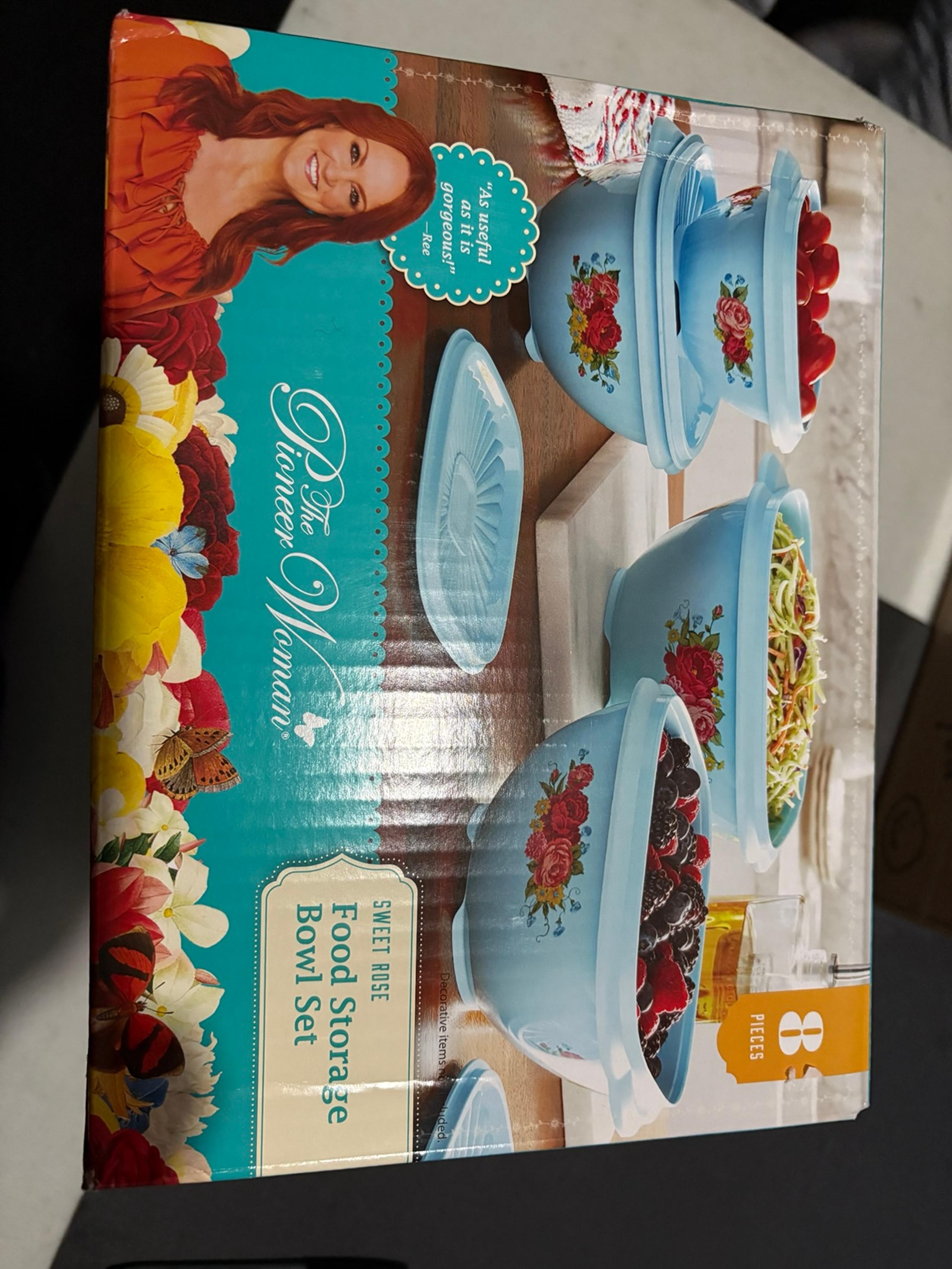 sweet rose food storage bowl set (open to best offer) - Pioneer Woman