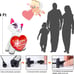 4 Ft Valentine's Day Inflatable Cat with Love Heart Light Up Decoration