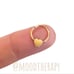 14K SOLID Yellow Gold Heart Septum Ring Daith Cartilage Hoop Earring 20G 18G 16G