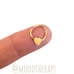 14K SOLID Yellow Gold Heart Septum Ring Daith Cartilage Hoop Earring 20G 18G 16G