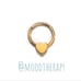 14K SOLID Yellow Gold Heart Septum Ring Daith Cartilage Hoop Earring 20G 18G 16G