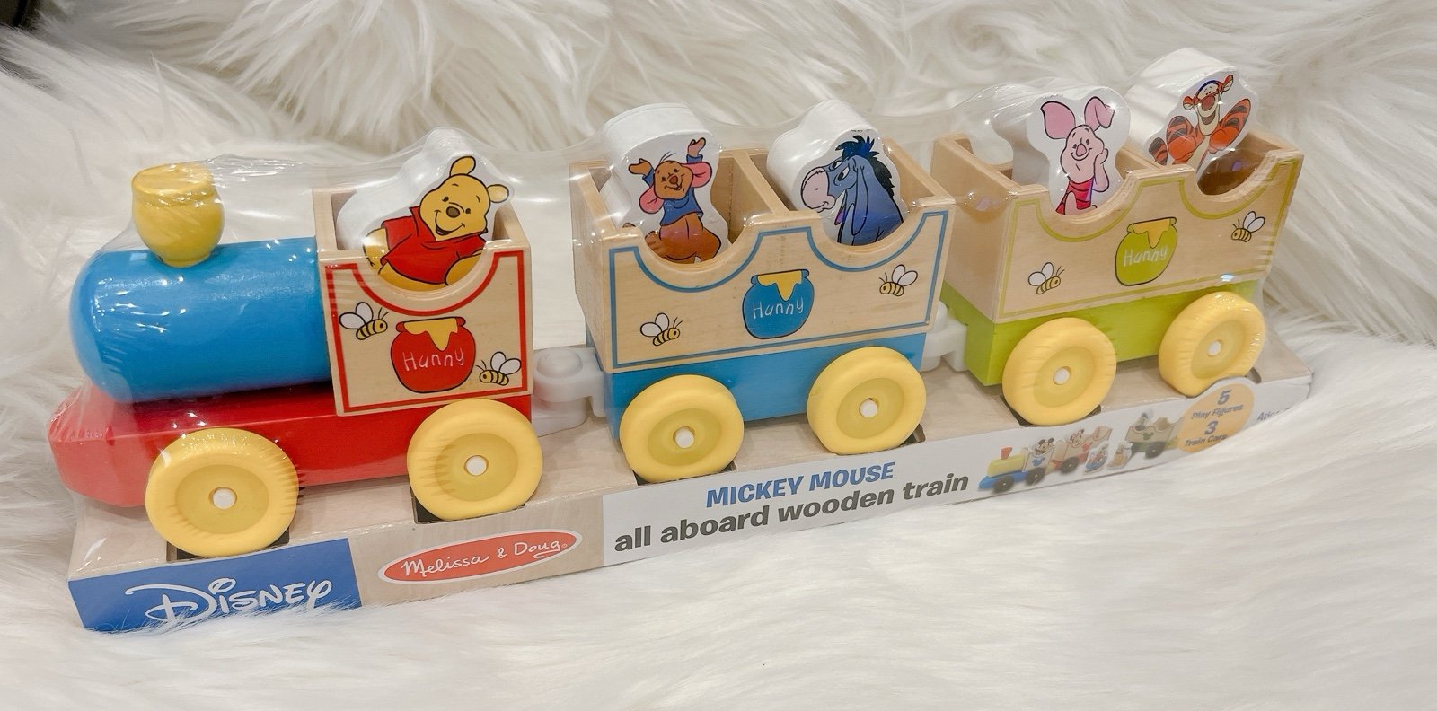 Rare Discontinued Melissa & Doug Winnie The Pooh All Aboard Wooden Train