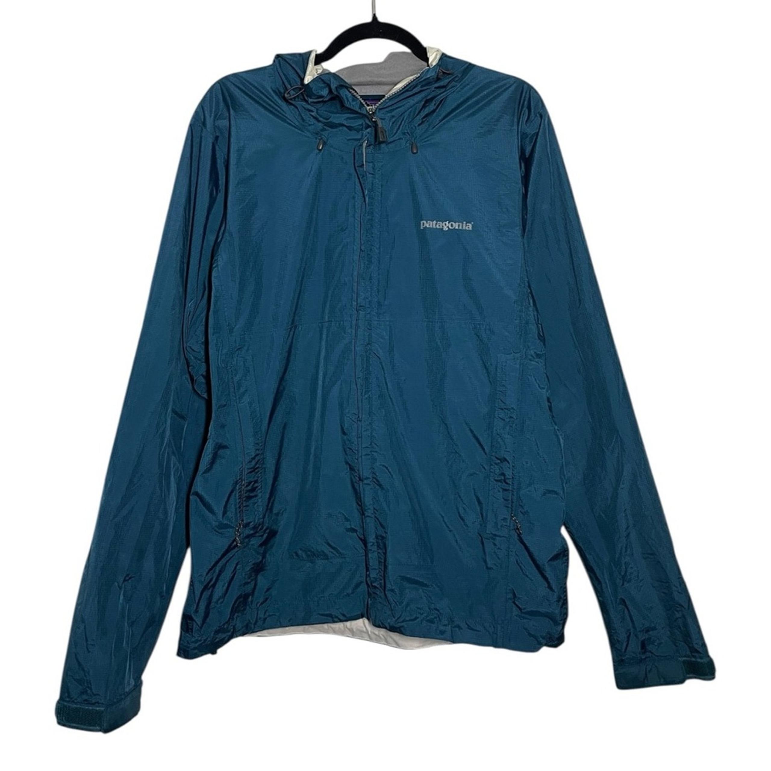 Patagonia Men’s Teal Torrentshell H2NO Full Zip Hooded Nylon Jacket Medium