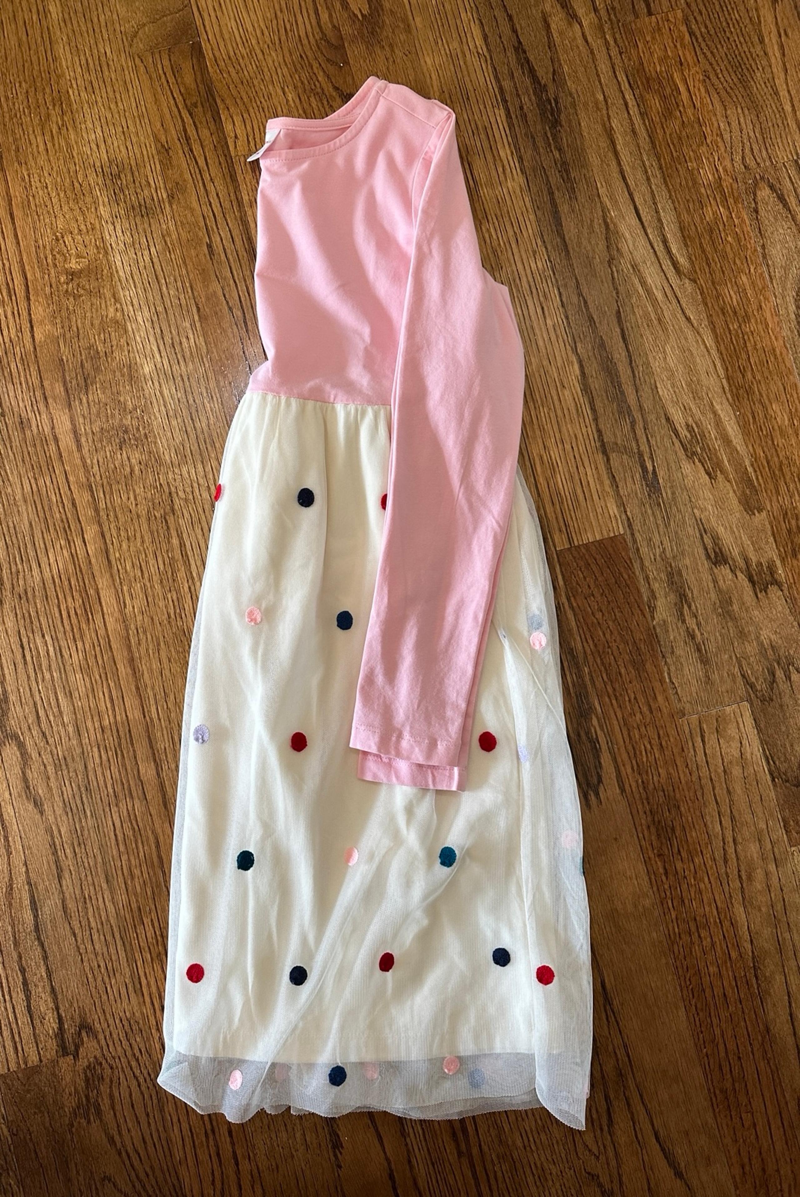 Hanna Andersson Sprinkle Dress In Soft Tulle size US 10/ 140cm