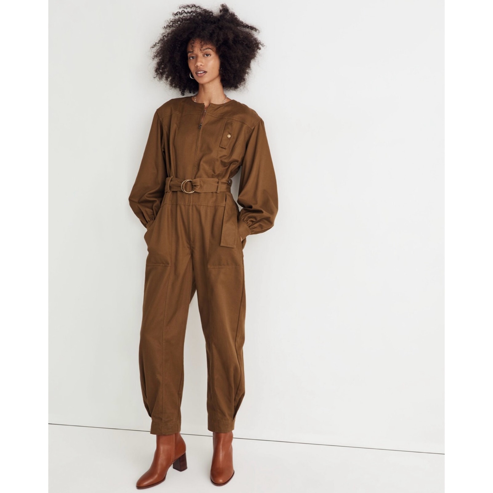 Madewell Jumpsuit Tapered-Leg in Golden Spinach XXS NWT