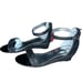 New Girl's Nina Kristina Black Chunky Glitter Wedge Sandals size 5M