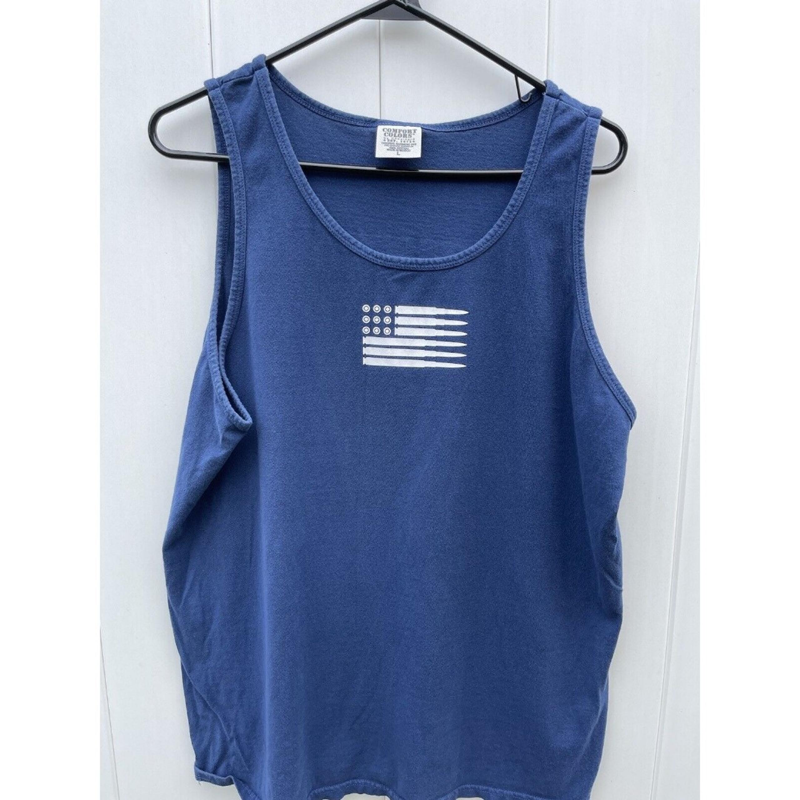 USA Flag Bullets War Paint Men’s Comfort Colors Men’s Tank Top size Large