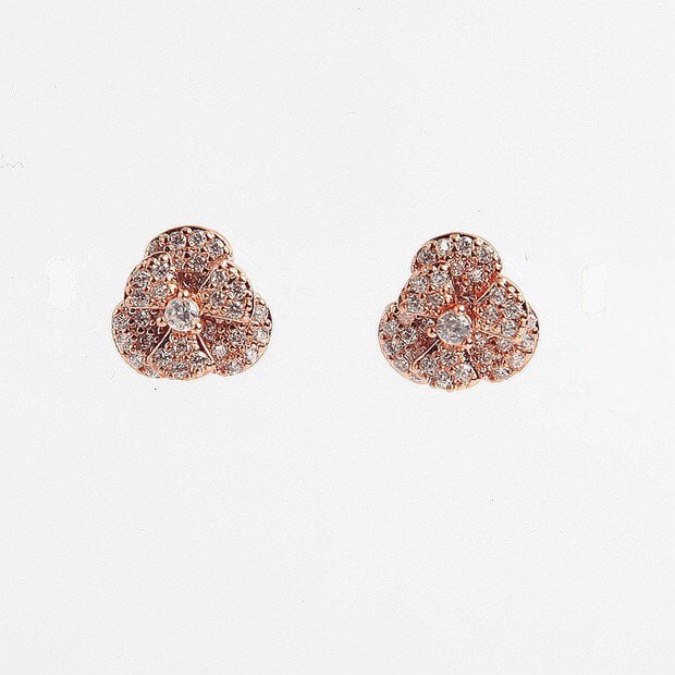 Henri Bendel Peony Earrings Rose Gold