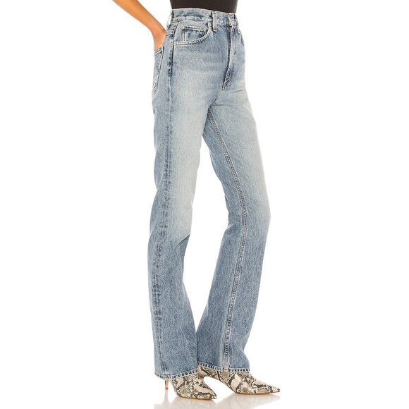NWT AGOLDE Vintage High Rise Flare in Clamor Organic Rigid Cotton Jeans 26