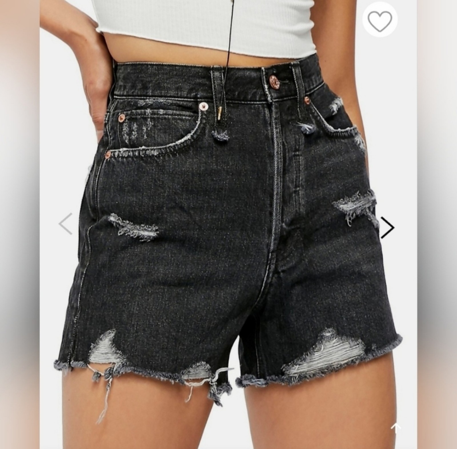 Free People Makai Cut-Off Denim Short.
