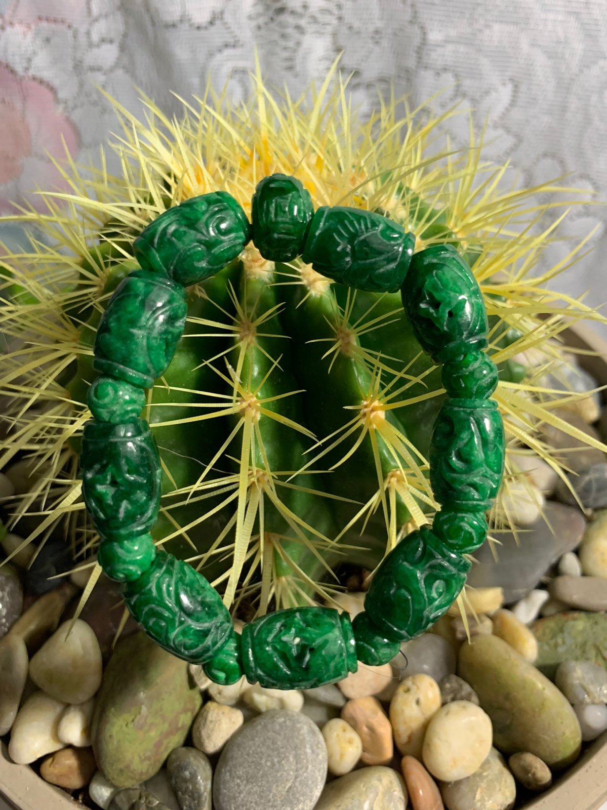 Vintage Green jade bracelet