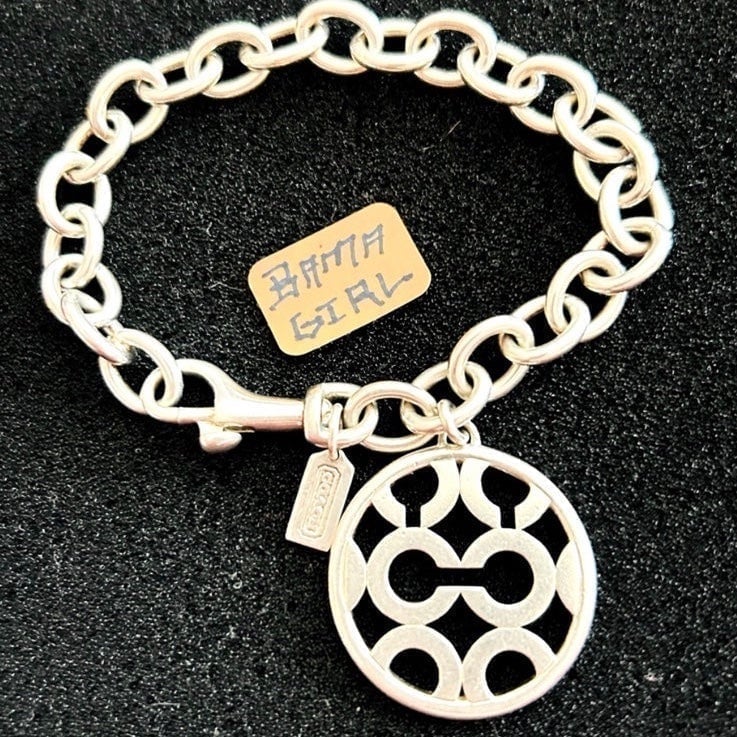 NWOT Coach 925 Sterling Silver Charm Bracelet