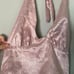 ELSIE + FRED pink satin halter top