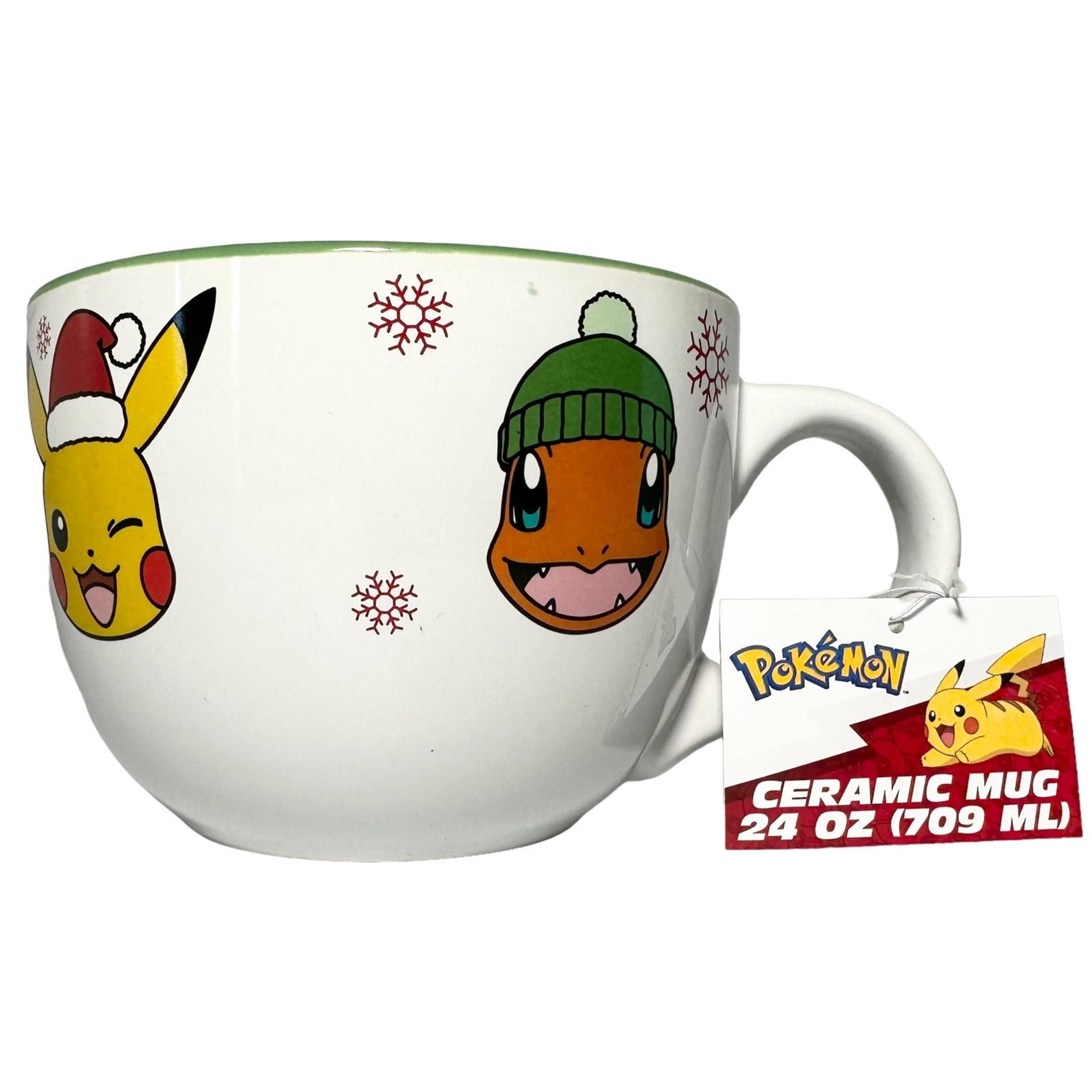 Pokémon Mug 24 oz Christmas Charmander Squirtle Pikachu Bulbasaur