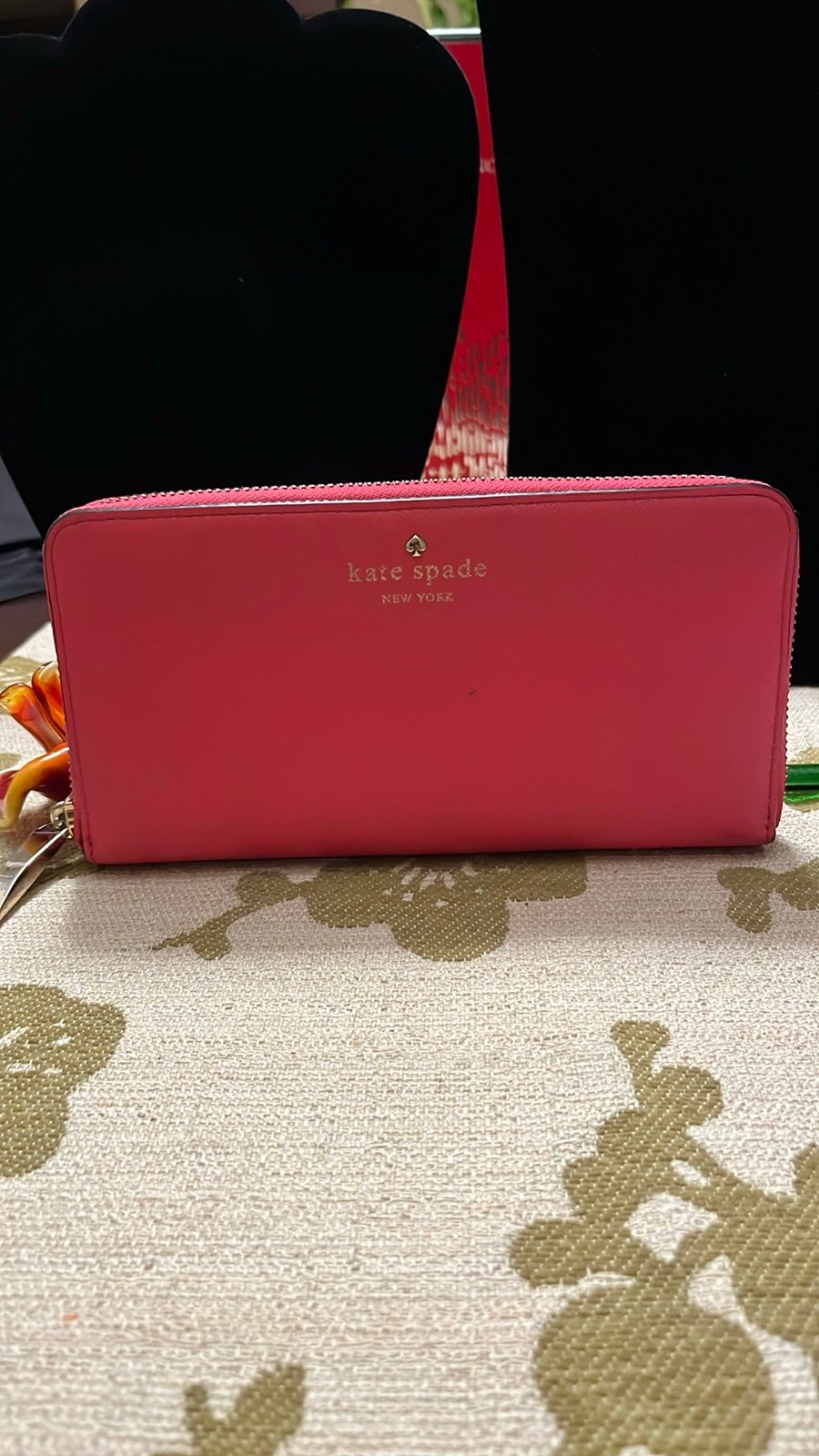 Kate Spade PWRU3438 Pink Long Leather Wallet