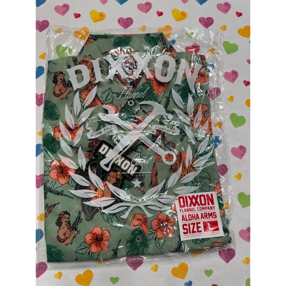 Dixxon Flannel Aloha Arms Women's Hawaiian Shirt Size Large NEW NWT