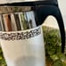 Rare Vintage Corning Ware Platinum Filigree 10 & 6 Cup Electromatic Percolators