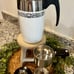 Rare Vintage Corning Ware Platinum Filigree 10 & 6 Cup Electromatic Percolators