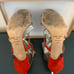 Jimmy Choo Maitai Orange Suede Sandals