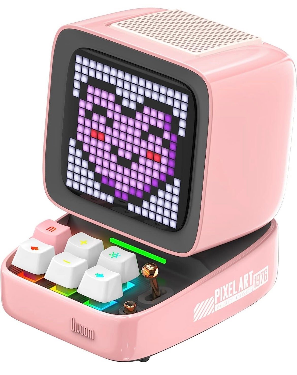 Divoom Ditoo Pink Retro Pixel Art Game Bluetooth Speaker