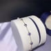 Dainty Blue Sapphire Floral Chain Bracelet, Natural Sapphire Chain Bracelet