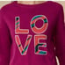 Women's Sundance One Love Sweater Wool Blend Size Large Petite Magenta