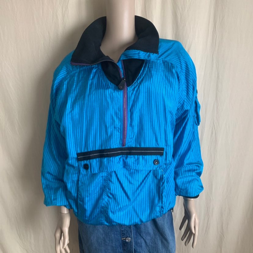 Vintage funky striped windbreaker