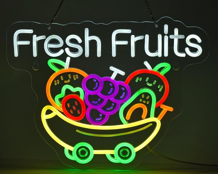 Tasty Bright Colorful “Fresh Fruits” LED Night Light Room Wall Decoration
