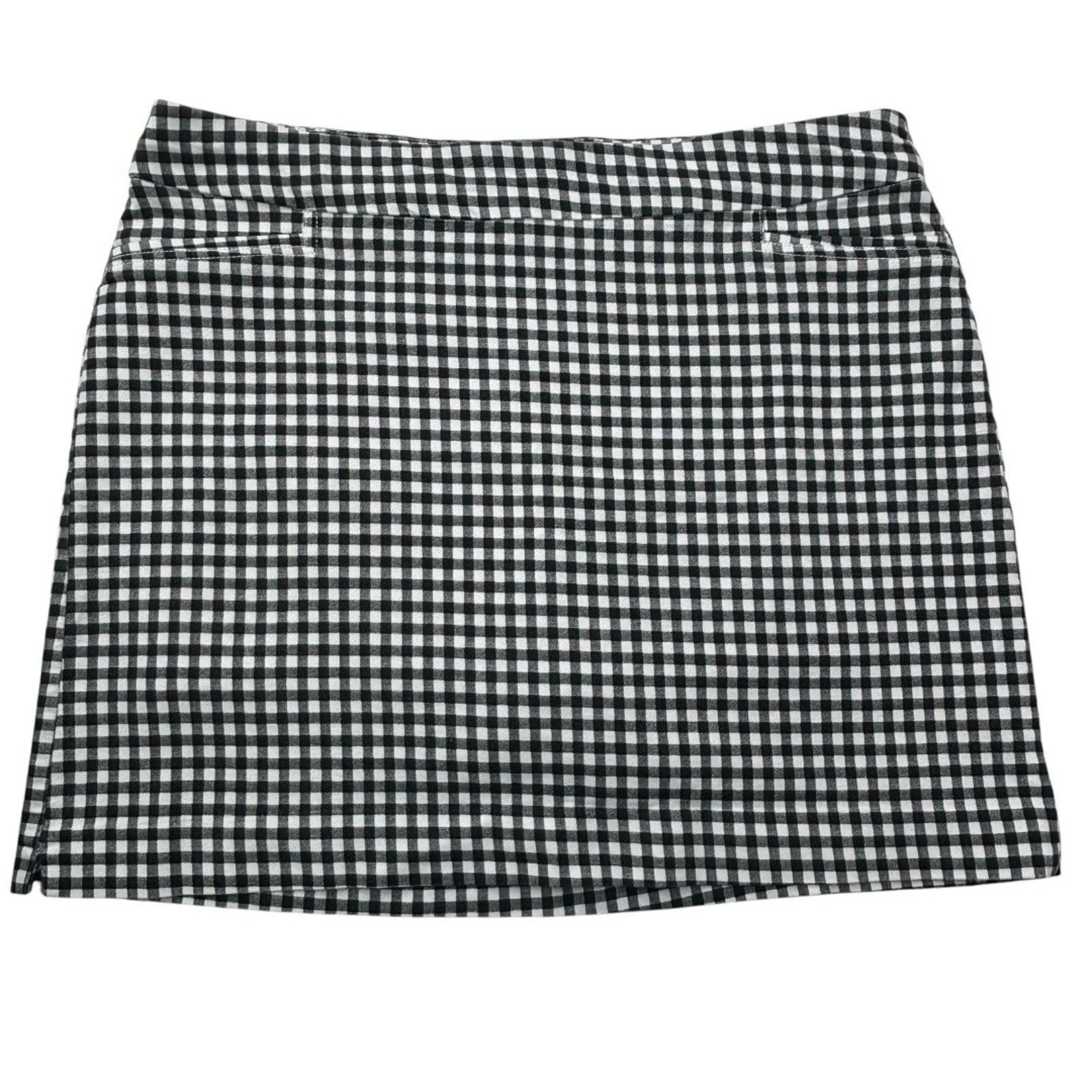 Croft & Barrow Womens Size 16 Plaid Gingham Pull-On Stretch Skirt Skort