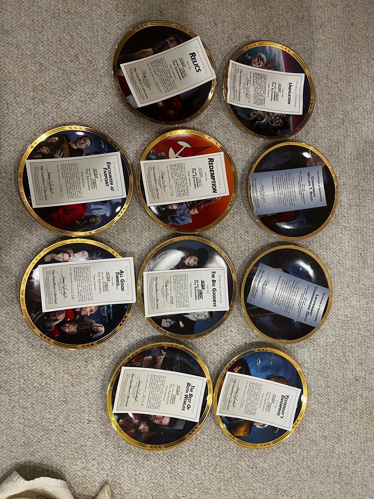 Star Trek collector plates - PRICING IS PER PLATE!!