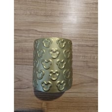Disney Parks Mickey Mouse Icon Candle Gold Table Decor 3D Raised