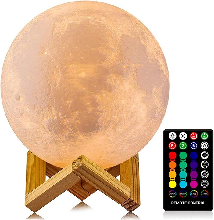 Moon Lamp 16 Colors LED with Stand& Remote/Touch Control 4.8 INCH