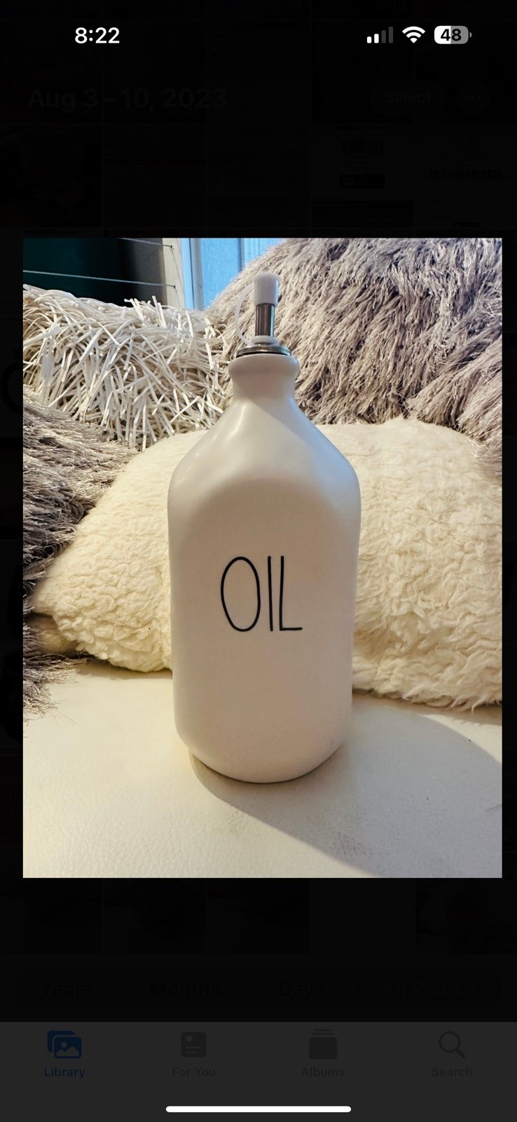 Rae Dunn Large Oil Cruet Dispenser New August 2023 Release
