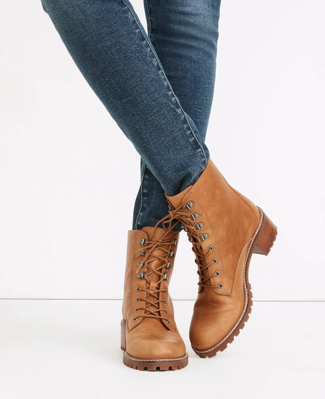 Madewell Women Julien Lace Up Lugsole Boots Size 6