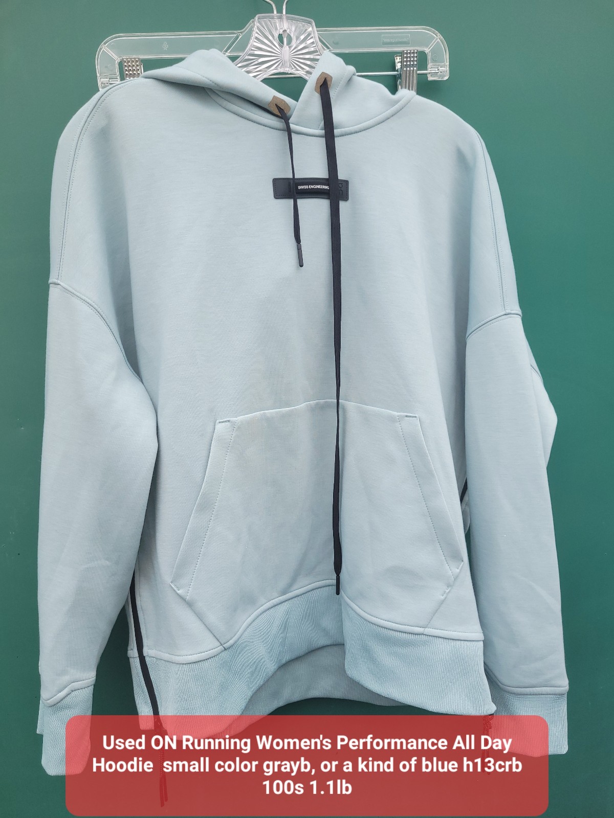 Used ON Running Women's Performance All Day Hoodie small color grayb, or a kind