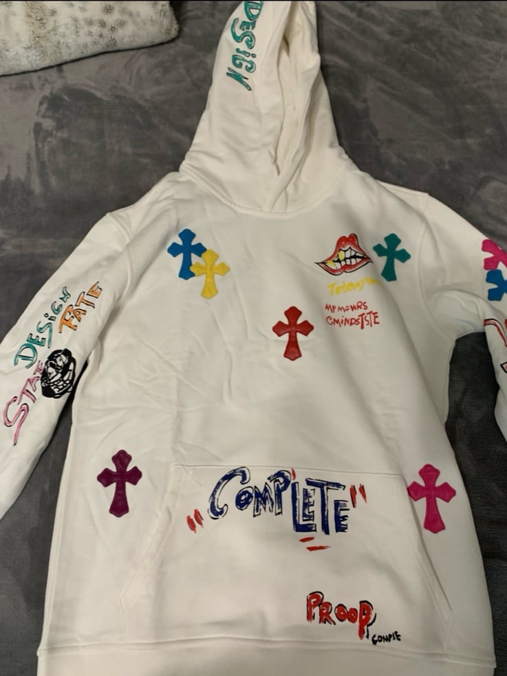 Chrome Heart White Rainbow Cross