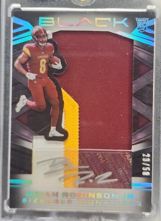 BRIAN ROBINSON JR. - 2022 Panini Black Sizeable Signatures 3 Color RPA 20/50