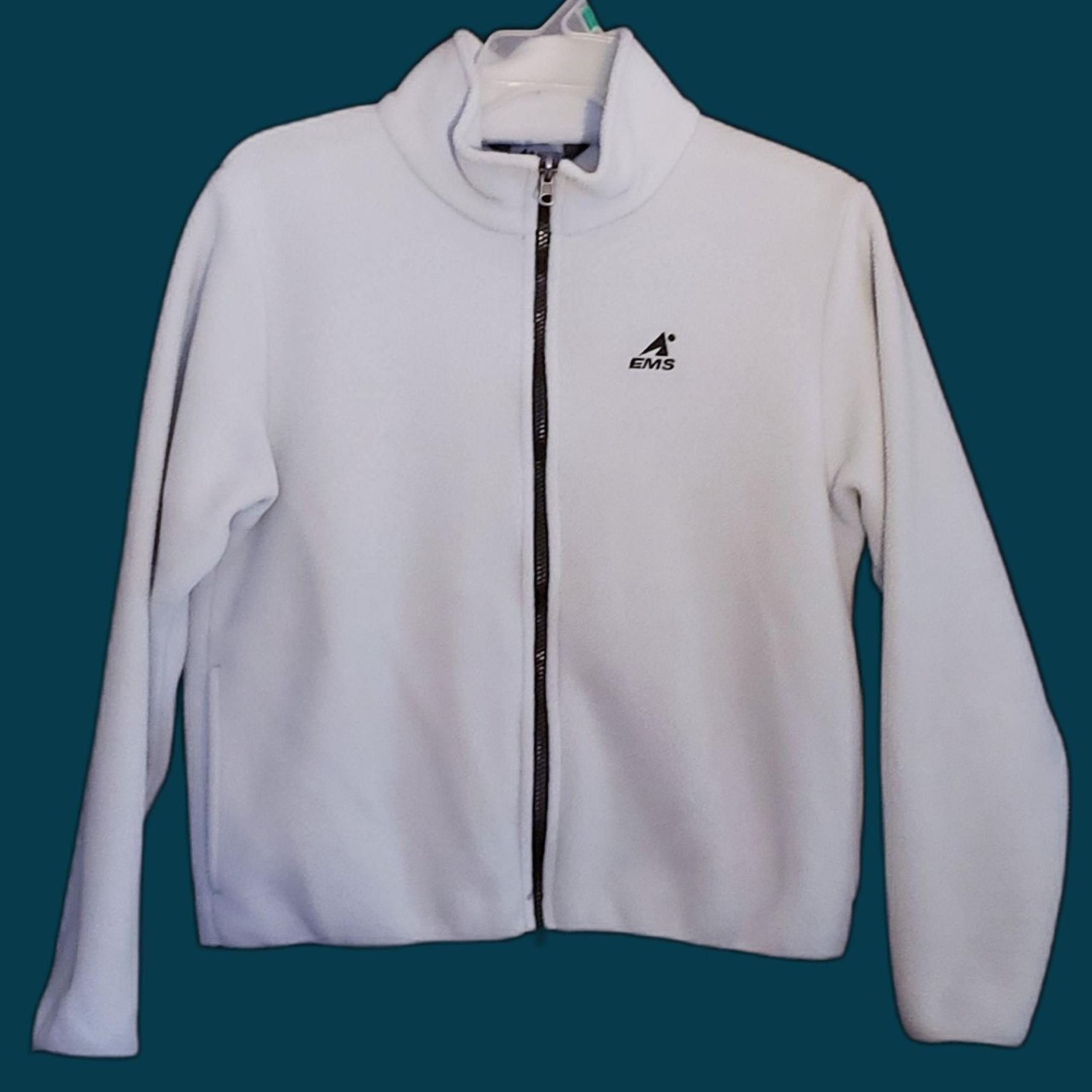 EMS Eastern Mountain Sports Fleece Full Zip Jacket White Womens Medium