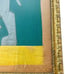 Vintage Egyptian framed appliqué wall hanging elephant