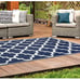 Veranda Blue Trellis Waterproof Plastic Outdoor Area Rug Beverly Rug BRAND NEW