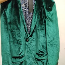 Green velvet Blazer