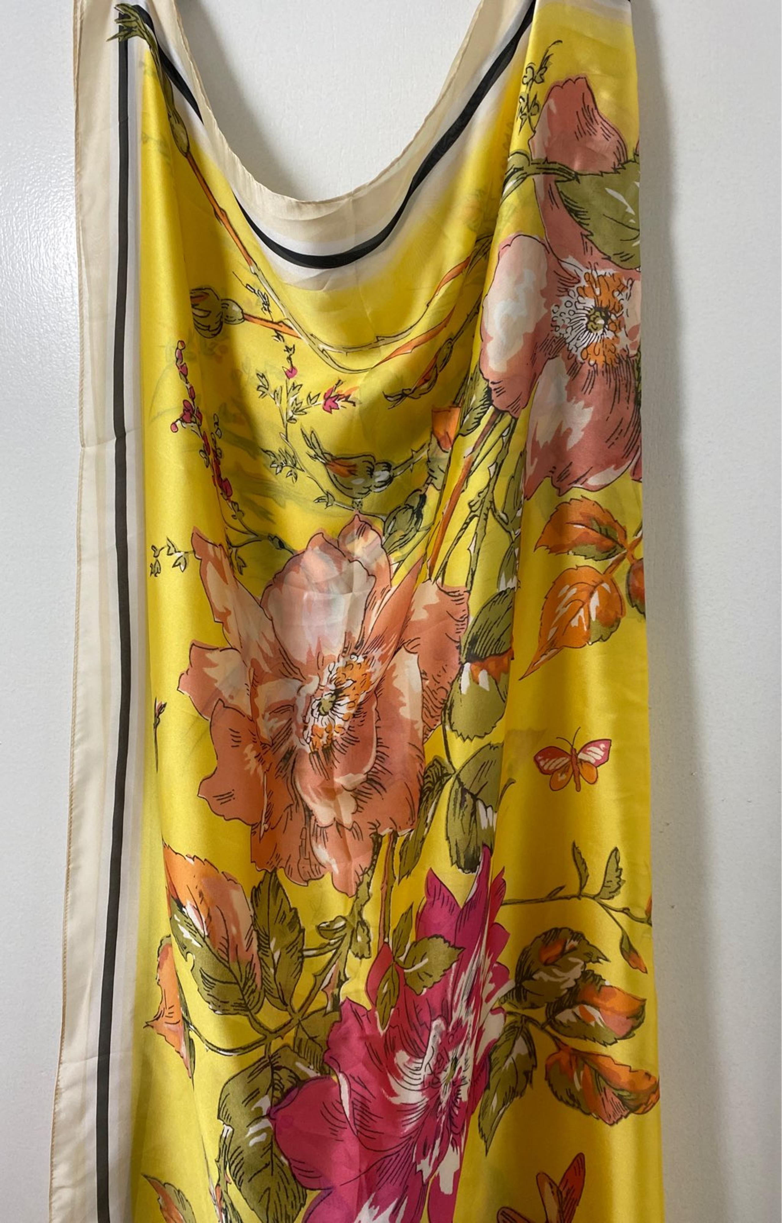 Vince Camuto Yellow Floral Scarf