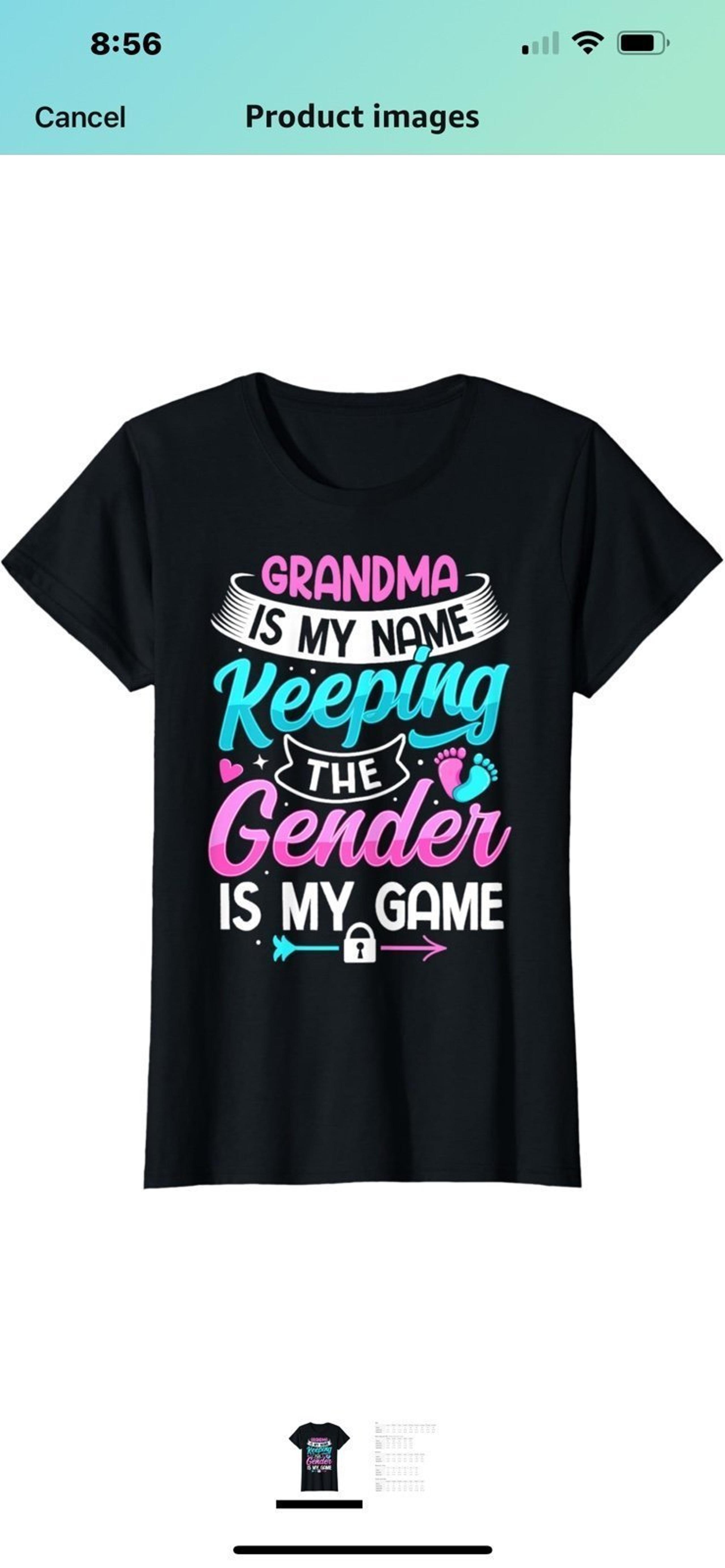 New Gender Reveal Design for a Keeper of the Gender Grandma T-Shirt