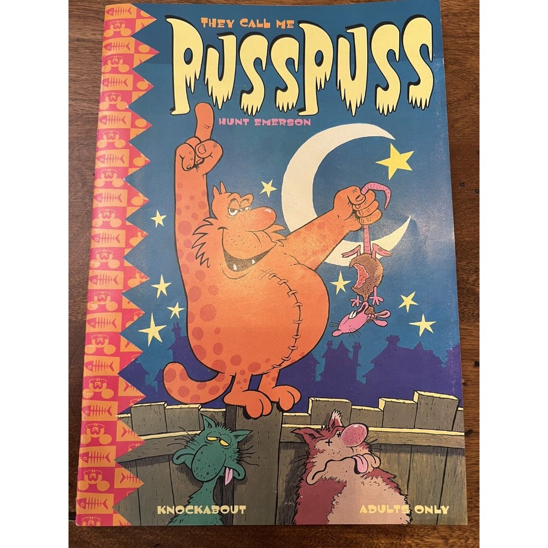 Knockabout Comics THEY CALL ME PUSS PUSS Graphic Comic Book ADULT ANIMAL 1994 NM