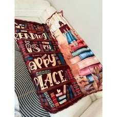 Cozy Reading Is My Happy Place Printed Blanket, Super Soft, Warm, 50 x 60
