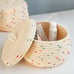 12.Beige Color Line With Lid Round Basket/Woven Storage Basket With Lid Toy Bask