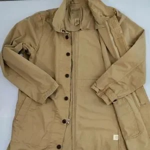 Lucky Brand Oversized Utility Jacket Khaki Tan Canvas Unisex Large